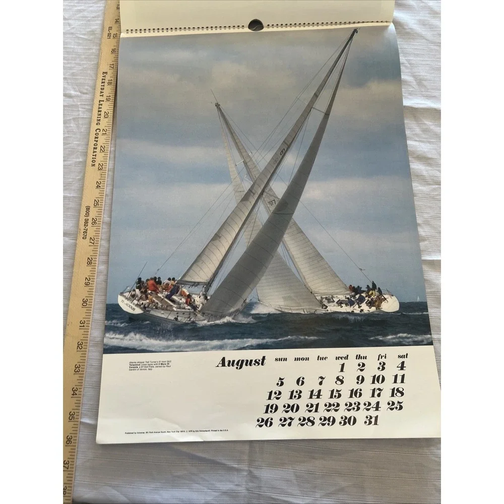 Vintage 1979 Sailing Wall Universe Calendar Eric Schweikardt 21